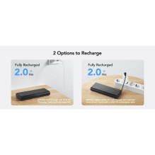 Išorinė baterija Veger TCE130 (W2503) PD 130W 25000 mAh su integruotais C tipo laidais / „Lightning“ juoda Išorinė baterija Veger TCE130 (W2503) PD 130W 25000 mAh su integruotais C tipo laidais / „Lightning“ juoda