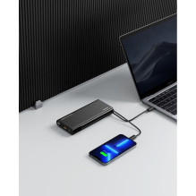 Išorinė baterija Veger TCE130 (W2503) PD 130W 25000 mAh su integruotais C tipo laidais / „Lightning“ juoda