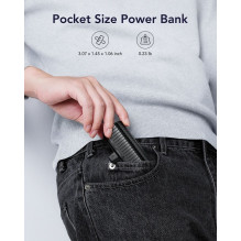 Nešiojamoji baterija „Veger PlugOn“ (W0558P) PD QC3.0 2,4A 20W 5000 mAh su integruota jungtimi, juoda Nešiojamoji baterija „Veger PlugOn“ (W0558P) PD QC3.0 2,4A 20W 5000 mAh su integruota jungtimi, juoda