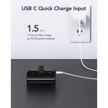 Nešiojamoji baterija „Veger PlugOn“ (W0558P) PD QC3.0 2,4A 20W 5000 mAh su integruota jungtimi, juoda Nešiojamoji baterija „Veger PlugOn“ (W0558P) PD QC3.0 2,4A 20W 5000 mAh su integruota jungtimi, juoda