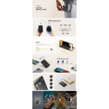 Powerbank Veger C11 (W1170) PD QC3.0 2A 22,5W 10000 mAh with built-in cables USB C / Lightning black Powerbank Veger C11 (W1170) PD QC3.0 2A 22,5W 10000 mAh with built-in cables USB C / Lightning black