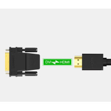 UGREEN adapteris DVI - HDMI Full HD (juodas)