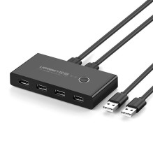Jungiklis USB KVM USB 2x4 UGREEN USB 2.0 (juodas) Jungiklis USB KVM USB 2x4 UGREEN USB 2.0 (juodas)