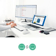 Jungiklis USB KVM USB 2x4 UGREEN USB 2.0 (juodas) Jungiklis USB KVM USB 2x4 UGREEN USB 2.0 (juodas)