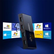 Jungiklis USB KVM USB 2x4 UGREEN USB 2.0 (juodas) Jungiklis USB KVM USB 2x4 UGREEN USB 2.0 (juodas)