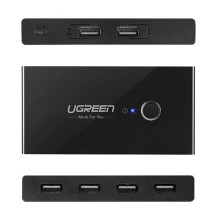 Switch USB KVM USB 2x4 UGREEN USB 2.0 (black)
