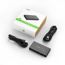 Switch USB KVM USB 2x4 UGREEN USB 2.0 (black)