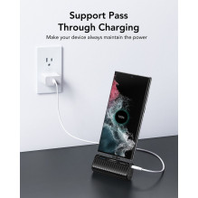 Nešiojamoji baterija „Veger PlugOn“ (W0558) PD QC3.0 3A 20W 5000 mAh su integruota C tipo jungtimi, juoda Nešiojamoji baterija „Veger PlugOn“ (W0558) PD QC3.0 3A 20W 5000 mAh su integruota C tipo jungtimi, juoda