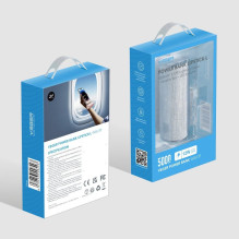 Powerbank Veger PlugOn (W0573) PD QC3.0 2,4A 12W 5000 mAh with a built-in connector USB C silver