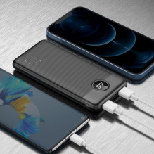 Nešiojamoji baterija Veger L10S (W1105PD) PD QC3.0 2A 20W 10000 mAh, juoda Nešiojamoji baterija Veger L10S (W1105PD) PD QC3.0 2A 20W 10000 mAh, juoda