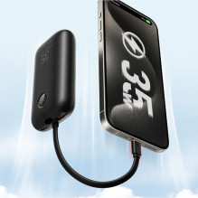 Išorinė baterija Veger K1 (W1188) PD QC3.0 35W 10000 mAh su integruotais C tipo laidais / „Lightning“