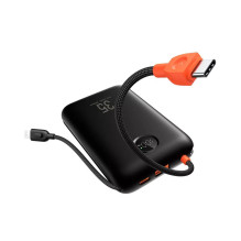 Nešiojamoji baterija Veger K2 (W2068) PD QC3.0 35W 20000 mAh su integruotais C tipo laidais / „Lightning“ juoda