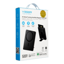 Išorinė baterija „Veger“ piniginės sekiklis W0582 MFi PD 20W 5000 mAh, juoda Išorinė baterija „Veger“ piniginės sekiklis W0582 MFi PD 20W 5000 mAh, juoda