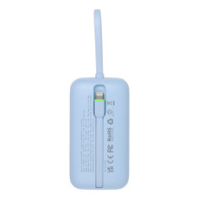 Išorinė baterija Veger K1 (W1188) PD QC3.0 35W 10000 mAh su integruotais USB-C laidais / Žaibo mėlyna