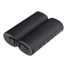 Powerbank Veger W0587 2,4A 2 pcs 2 x 5000 mAh with hand warmer black and silver Powerbank Veger W0587 2,4A 2 pcs 2 x 5000 mAh with hand warmer black and silver