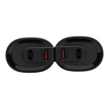 Išorinė baterija Veger W0587 2,4A 2 vnt. 2 x 5000 mAh su rankų šildytuvu, juodos ir sidabrinės spalvos