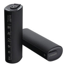 Powerbank Veger W0587 2,4A 2 pcs 2 x 5000 mAh with hand warmer black and silver Powerbank Veger W0587 2,4A 2 pcs 2 x 5000 mAh with hand warmer black and silver