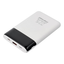 Nešiojamoji baterija Charmast W1202 PD3.0 3A 22,5W 10000 mAh su integruotais laidais USB C / Lightning, balta Nešiojamoji baterija Charmast W1202 PD3.0 3A 22,5W 10000 mAh su integruotais laidais USB C / Lightning, balta