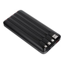 Powerbank Charmast W2089 PD3.0 3A 22,5W 20000 mAh with built-in cables USB A / USB C / Lightning / Micro USB black