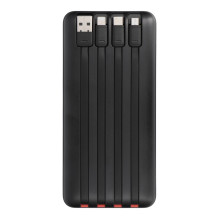 Powerbank Charmast W2089 PD3.0 3A 22,5W 20000 mAh with built-in cables USB A / USB C / Lightning / Micro USB black