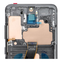 LCD ekranas SAMSUNG S20 4G pilkas SOFT OLED su rėmeliu LCD ekranas SAMSUNG S20 4G pilkas SOFT OLED su rėmeliu