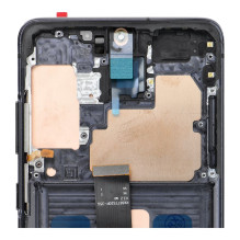 LCD ekranas, skirtas SAMSUNG S20 Plus, juodas, minkštas OLED su rėmeliu