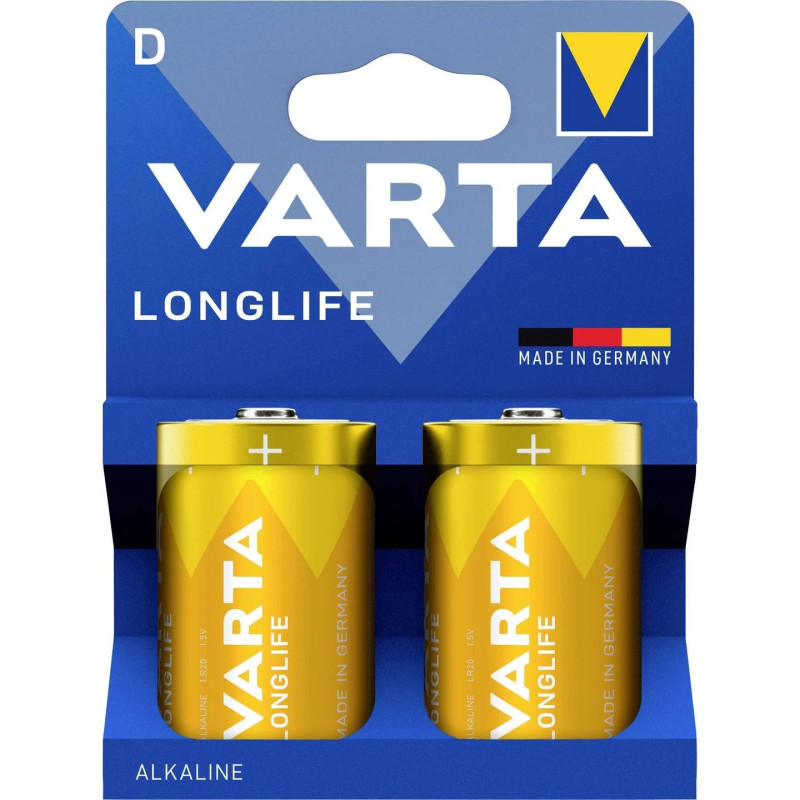VARTA bateria alkaliczna R20 (Typ D) Longlife 2 szt (papierowa wkładka)