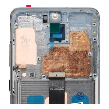 LCD ekranas, skirtas SAMSUNG S20 Plus, pilkas, SOFT OLED, su rėmeliu