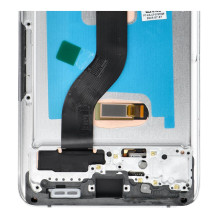 LCD ekranas, skirtas SAMSUNG S20 Plus, baltas, SOFT OLED, su rėmeliu LCD ekranas, skirtas SAMSUNG S20 Plus, baltas, SOFT OLED, su rėmeliu