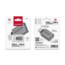 AXAGON RUCM-AFA adapteris USB-C - USB-A ALU