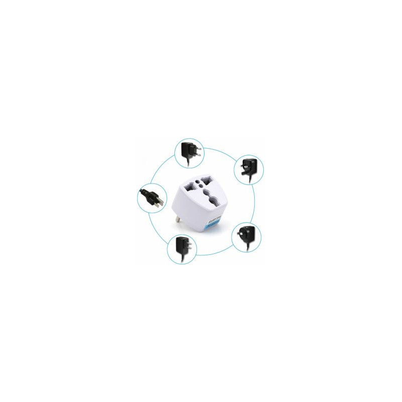 Fusion įkroviklio adapteris JK , JAV , AU , CH - EU (220V) baltas
