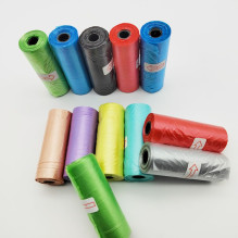 Plastic bags for dog excrement 10 rolls light blue