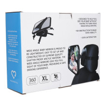 Baby rear view mirror BY-360 black Baby rear view mirror BY-360 black