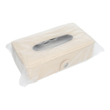 Tissue box with strap beige