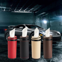 Tube-shaped tissue dispenser with glass break option black Tube-shaped tissue dispenser with glass break option black