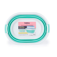 Beldray LA034816MNTFPEU7 Collapsible Laundry Basket 28L White / Mint