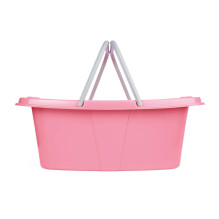Beldray LA030450PNKFPEU7 Set Of Two Laundry Baskets, White / Pink