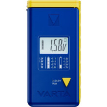 VARTA akumuliatorių testeris su skaitmeniniu ekranu (AA, AAA, C tipo, D tipo, 9 V, mygtukas) 893101111 mėlynas