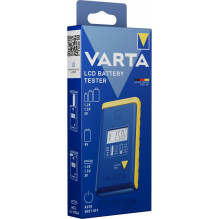VARTA akumuliatorių testeris su skaitmeniniu ekranu (AA, AAA, C tipo, D tipo, 9 V, mygtukas) 893101111 mėlynas