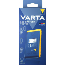 VARTA akumuliatorių testeris su skaitmeniniu ekranu (AA, AAA, C tipo, D tipo, 9 V, mygtukas) 893101111 mėlynas