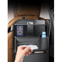 Car organizer for front seats with compartments D03 black