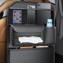 Car organizer for front seats with compartments D03 black