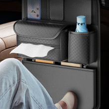Car organizer for front seats with compartments D03 black