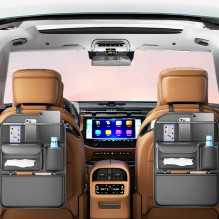 Car organizer for front seats with compartments D03 black