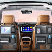 Foldable Car organizer for front seats with compartments D03-B black