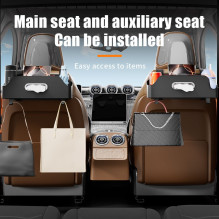Car organizer for front seats with compartments OXFORD black