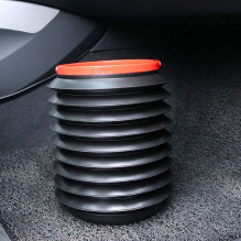 Foldable car bucket container 4L black