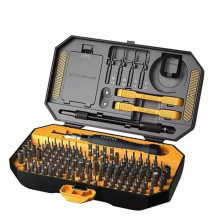 JAKEMY JM-8183 precizinio atsuktuvo rinkinys su atidarymo įrankiais ir replėmis (145 viename)