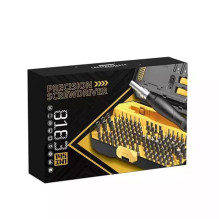 JAKEMY JM-8183 precizinio atsuktuvo rinkinys su atidarymo įrankiais ir replėmis (145 viename)