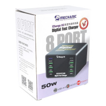 MECHANIC iCharge 8C 8 prievadų nuolatinės srovės maitinimo šaltinis PD QC3.0